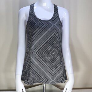 Fabletics Abstract Argyle Sleeveless Stretch Breathable Razorback Tank Top S 6